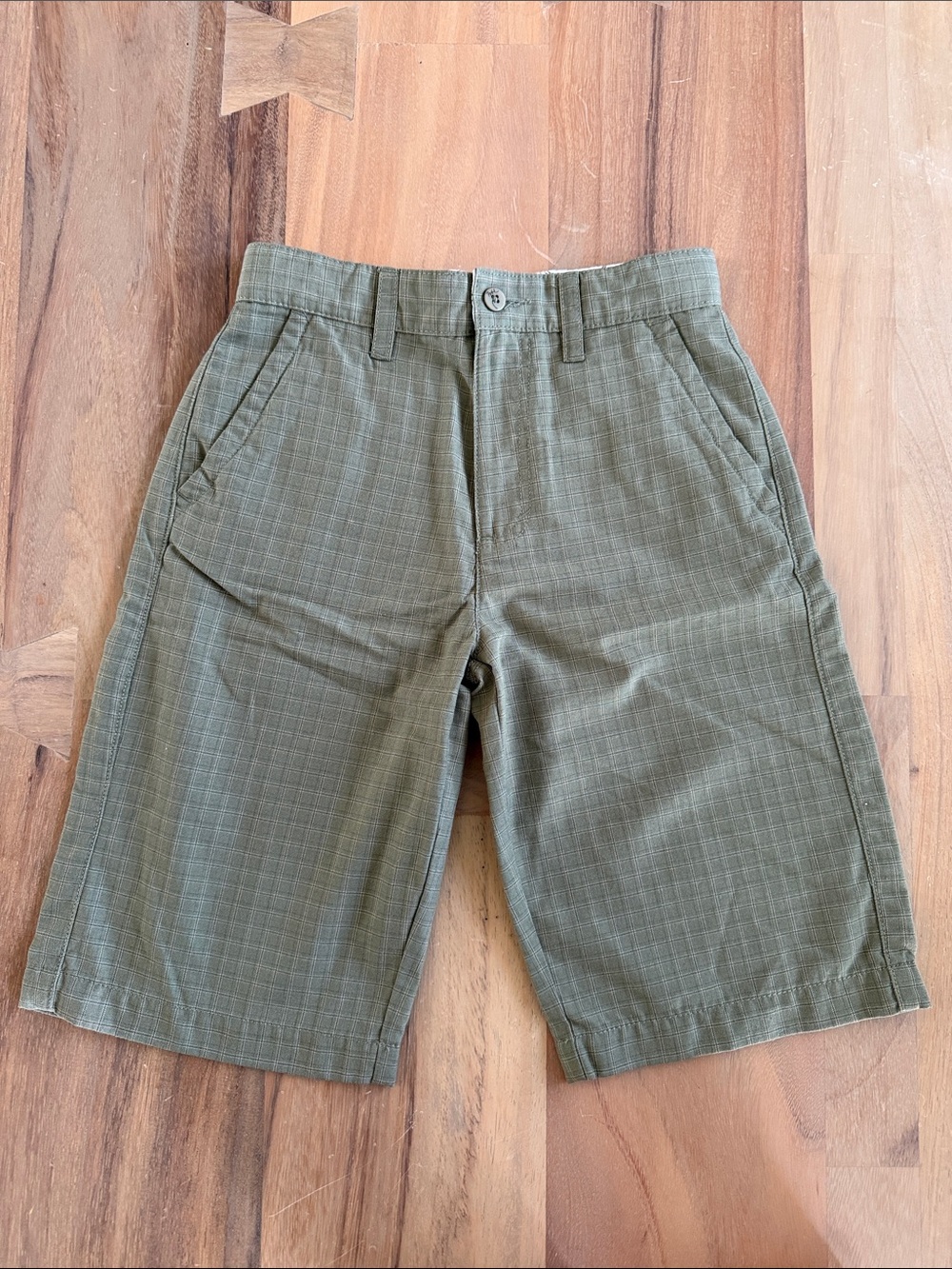 Tony Hawk Olive Green Flat Front Shorts